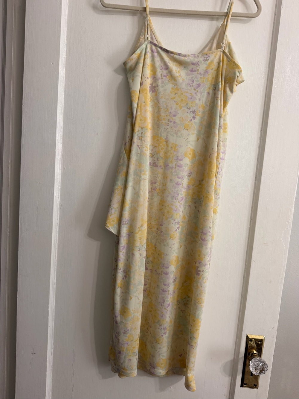 Yellow Floral Ruffle Slip Dress - Picture 2 of 2